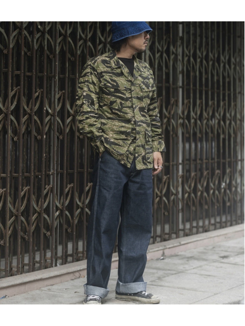 Bronson Tiger Stripe Camo Tropical Jungle Fatigue Jacket XXL